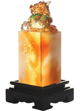 琉璃生肖摆件实用龙印章定制