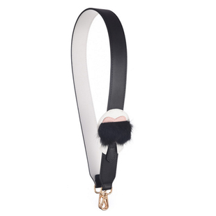 新款水貂毛彩色单肩宽肩带宽包带斜跨包包带子双面真皮包配件包带