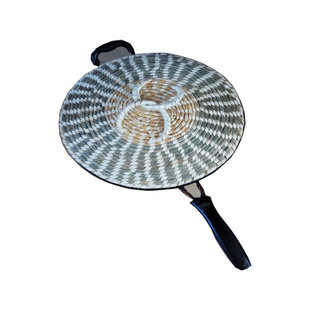 家用草编蒸笼蒸锅草帽盖铝锅不锈钢双耳铁锅茅草麦秆防滴水小锅盖