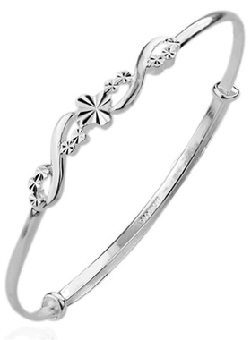 四叶草学生纯银手镯送女友礼物