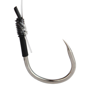 手工绑好加粗伊势尼无倒刺大物子线双钩成品青草鱼钩有倒刺巨物钩