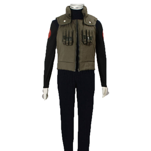 动漫儿童COSPLAY服装男旗木卡卡西火影忍者COS衣服上忍马甲现货