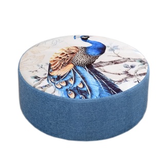 布艺小凳子打坐家用成人客厅圆凳小墩子沙发凳实木矮凳小椅子板凳