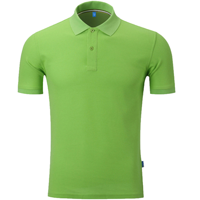 纯棉短袖POLO衫定制翻领男女工装T恤批量订做工作服DIY印字logo