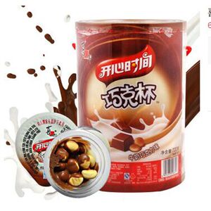 喜之郎开心时间巧克杯720克桶装巧克力饼干礼盒约60小杯童年记忆