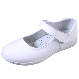 女童皮鞋白色真皮2025新款中大童学生校鞋软底百搭礼服鞋演出童鞋