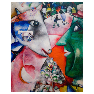 夏加尔艺术风客厅书房酒吧装饰画