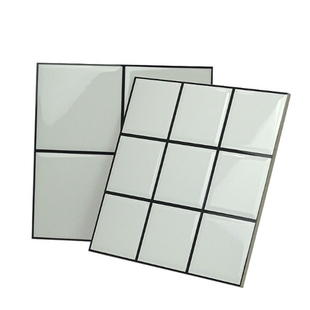 小白砖亮光哑光工字黑白缝格子砖釉面墙地砖瓷砖厨房卫生间300300