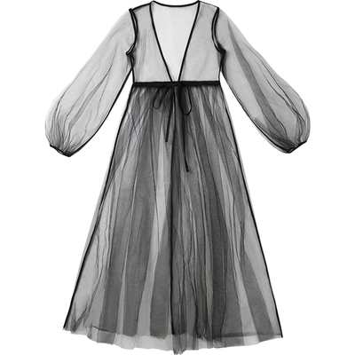 轻纱网纱防晒高腰大摆