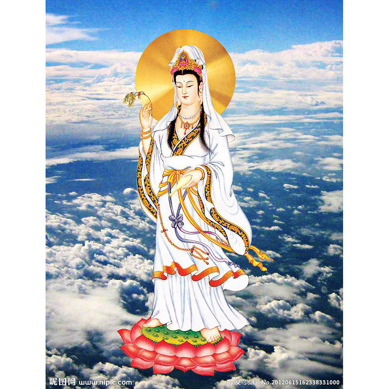 精准风佛堂滴水观音十字绣包邮