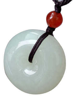 平安扣男士挂件带证书玉石吊坠