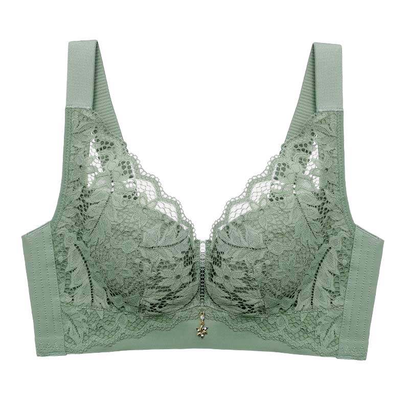 乳胶内衣女薄款大胸显小无钢圈聚拢调整型收副乳防下垂外扩文胸罩