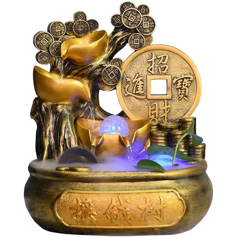 景观水车喷泉摆件室内装饰乔迁