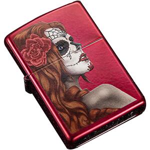 美国新款原装正品 zippo防风打火机正版红色墨西哥女郎28830