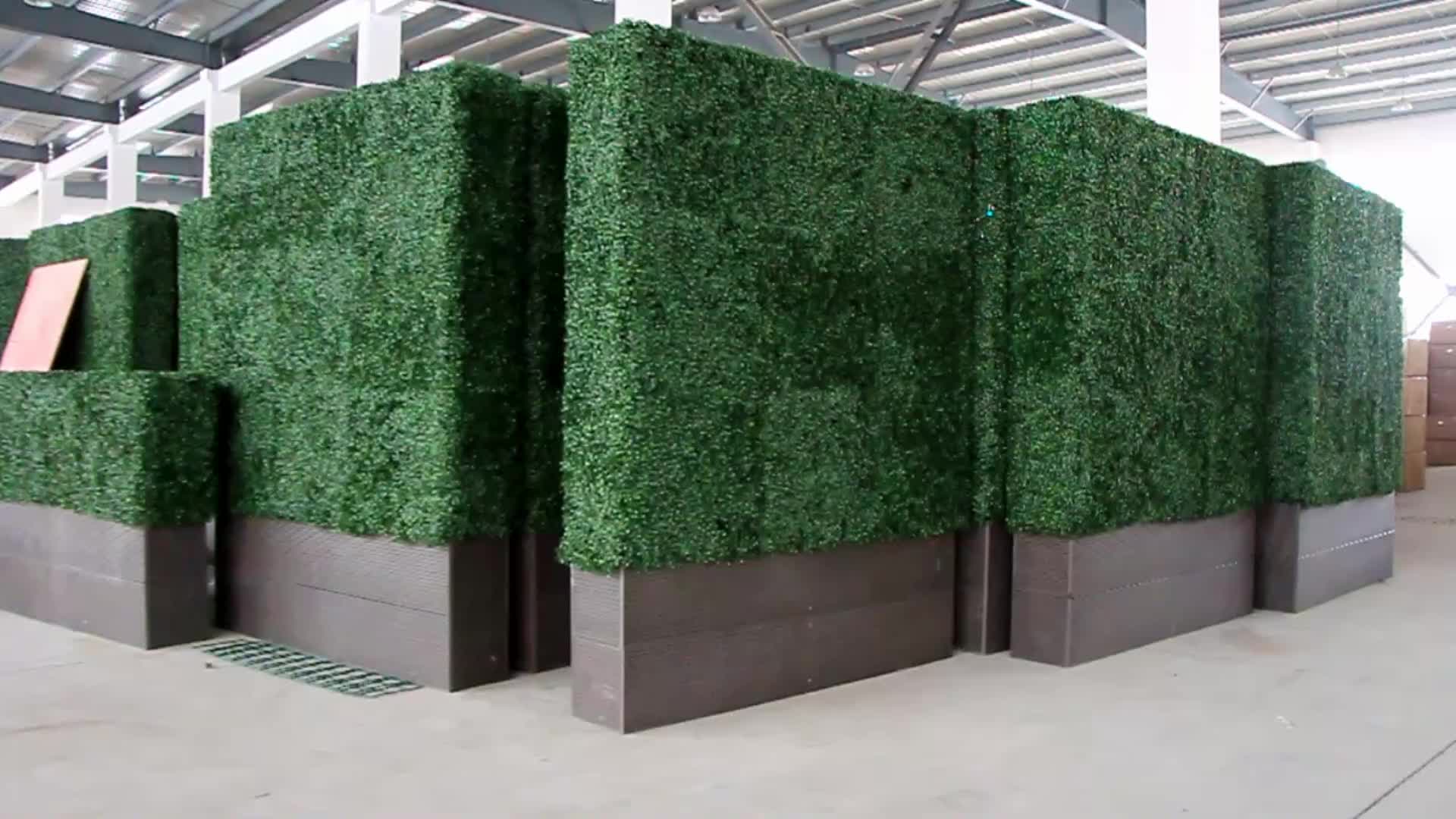 Wholesale Outdoor Customized Size Artificial Boxwood Hedge In Planter