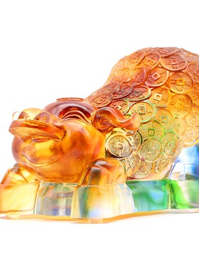 琉璃生肖猪动物可爱风小摆件定制