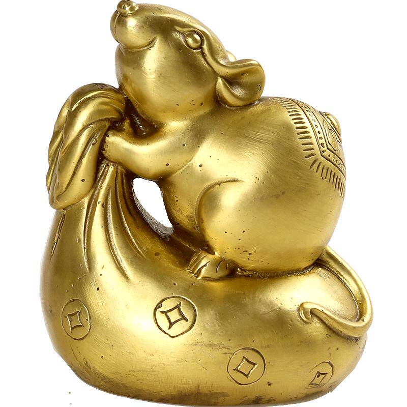 黄金袋金钱鼠摆件家居装饰摆设