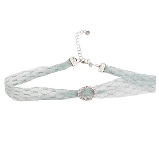 仙女蓝色choker蕾丝锁骨链颈带脖子饰品颈链女锁骨森系脖颈链夏款