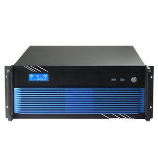 4U工控机箱机架式铝温控屏ATX主板USB3.0标准电源电脑主机服务器