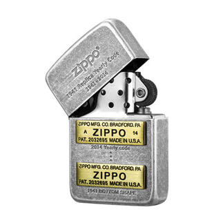 zippo专柜正版防风打火机 底刻徽章黑冰1941复刻|ZBT-1-21a