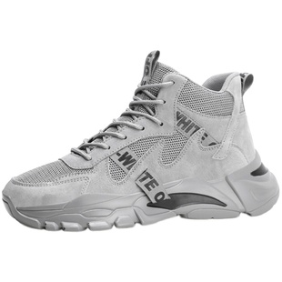 春季内增高男鞋10CM运动鞋男士内增高鞋8cm高帮休闲鞋内增高板鞋