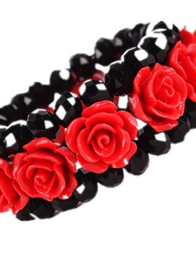 紫艺朱砂红漆雕整圈玫