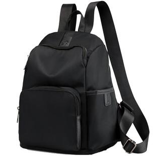 牛津布双肩包女2024新款女士书包百搭时尚帆布旅行防水尼龙小背包