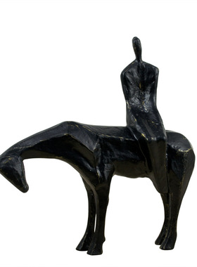 创意艺术品金属铸铁人马装饰品