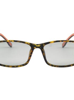 超轻复古方框变色潮男豹纹偏光镜