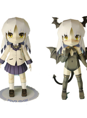 天使的脉动Angel Beats 立华奏Q版纸模型 中文说明精装版 DIY手工