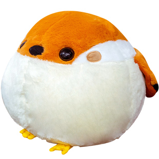 波比熊肥啾小鸟宝宝抱枕圆滚滚山雀银喉长尾麻雀毛绒玩具公仔玩偶