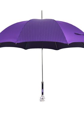 紫色长柄银狮子遮阳雨伞意大利