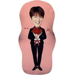 李敏镐人形抱枕定制学生照片异形靠垫diy卡通玩偶Q版情人生日礼物