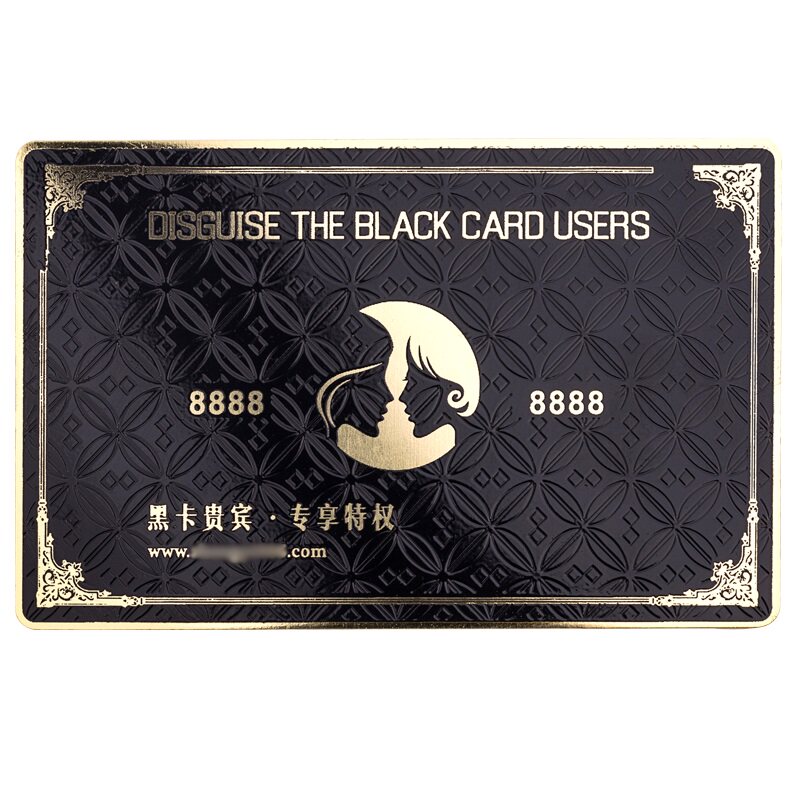 金属会员卡定制高档名片高端会员卡制作镂空拉丝金卡银卡不锈钢卡