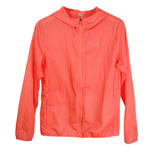 犇业女士皮肤衣薄款网孔透气连帽防晒衣夜视短款长袖休闲外套E135