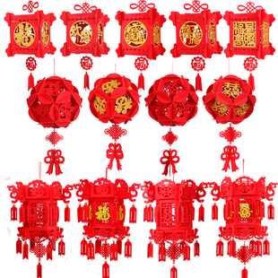 春节元旦福字挂件室内场景布置过年红灯笼新年装饰宫灯小灯笼挂饰