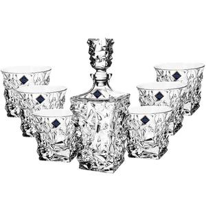 捷克BOHEMIA进口水晶玻璃威士忌杯洋酒杯创意啤酒杯酒瓶酒具套装