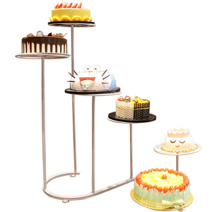 伍度新款欧式创意铁艺S形蛋糕架子6层多层生日婚庆甜品水果展示台