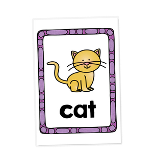 英语自然拼读入门CVC单词闪卡英文教师学具Word Family词族大卡片