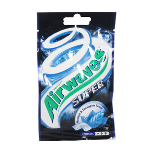 香港美国airwaves劲浪爽浪无糖口香胶糖清凉薄荷水果味5袋新