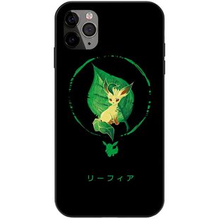 叶伊布小众简约宝可梦原创手机壳适用iPhone16液态硅胶13光面玻璃12全包14苹果15ProMax神奇宝贝Plus安卓软壳