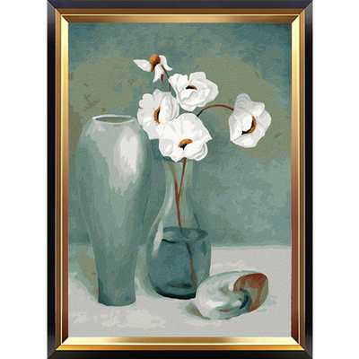 diy欧式风抽象花卉数码水彩画