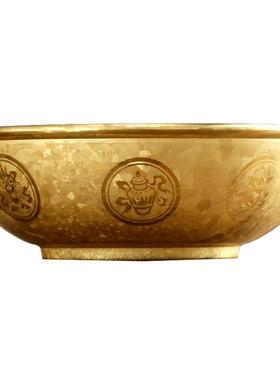 结晶八吉祥供碗纯铜供奉