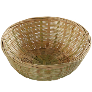 竹编果盘果篮家用馒头筐厨房客厅小竹筐鸡蛋篮圆形水果竹篮竹制品