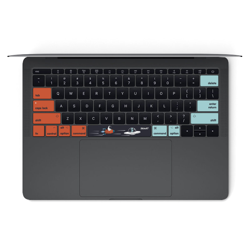 SkinAT 适用苹果笔记本键盘功能键防刮贴纸MacBook Air/Pro按键膜
