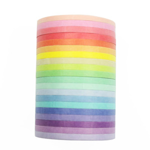 3/5/7.5mm纯色手帐胶带出血线包邮 糖果色胶带 超细手帐边框拉条