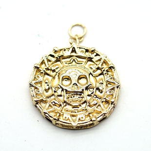 纯铜电镀版加勒比海盗阿兹特克金币吊坠粉丝定制万圣节礼物