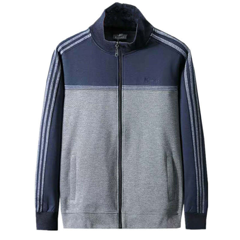 男士运动套装两件套春秋长袖大码中老年运动服男女款休闲服爸爸装