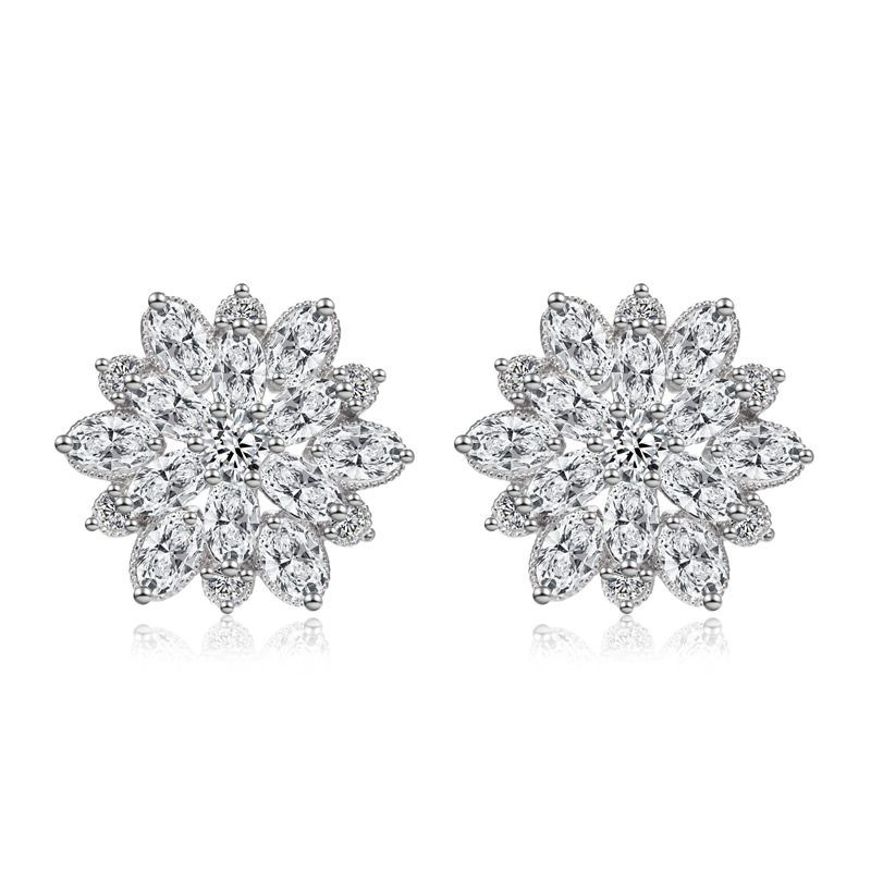 雪花大版耳夹超闪夸张包邮