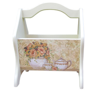 家用欧式白色田园 路易玫瑰杂志斗 报刊架 书报架 特价包邮